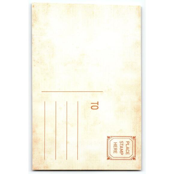 Vintage Blue Coat Santa Claus Christmas Lithograph Postcard 5.5x4 in Snowy - Picture 2 of 2